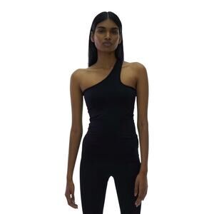 NWT! Helmut Lang Core Cutout Black Seamless Jersey Stretch Tank - Size M/L